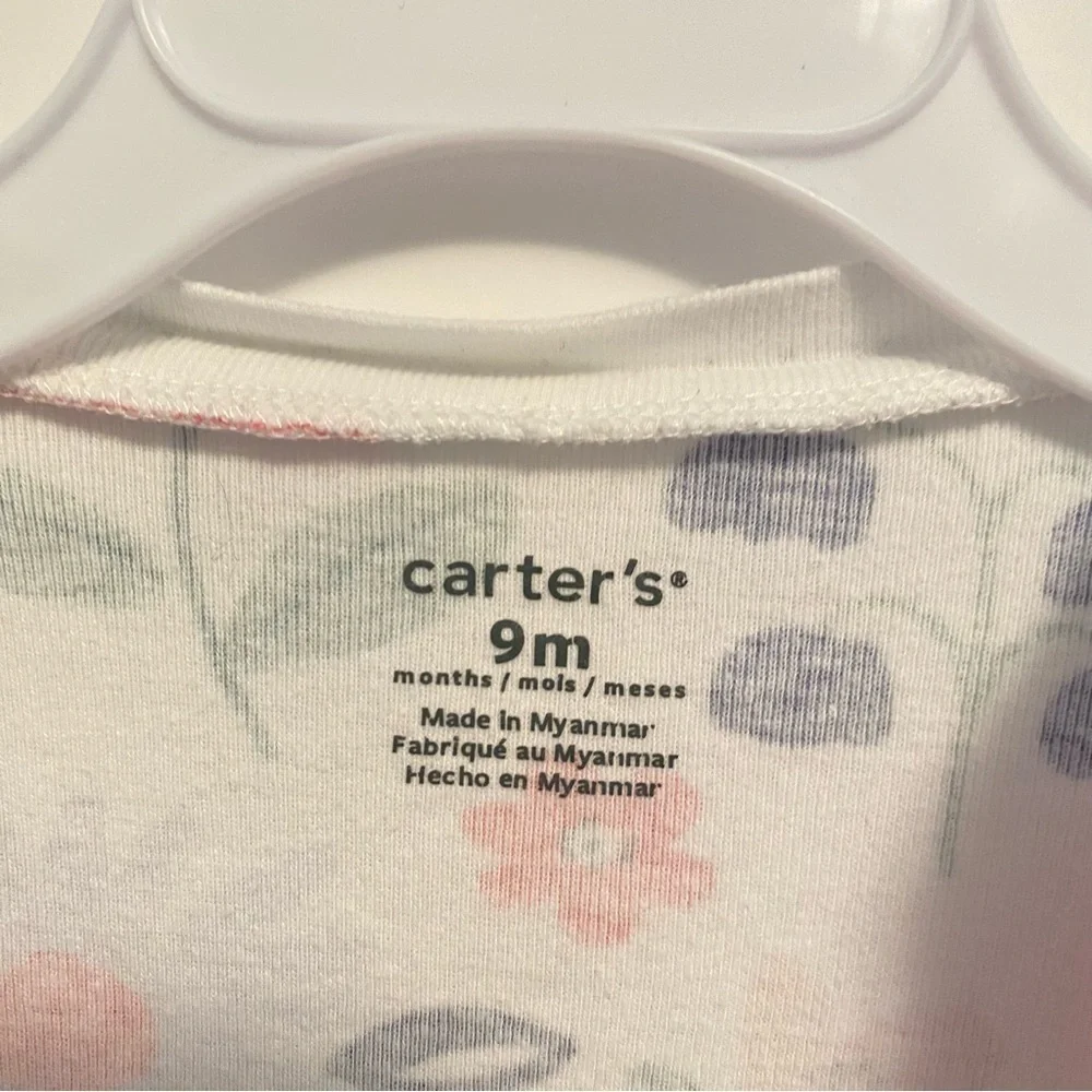 Carter's Baby Girl Infant Cotton Footie PJs 4 Pairs Size 9 Months